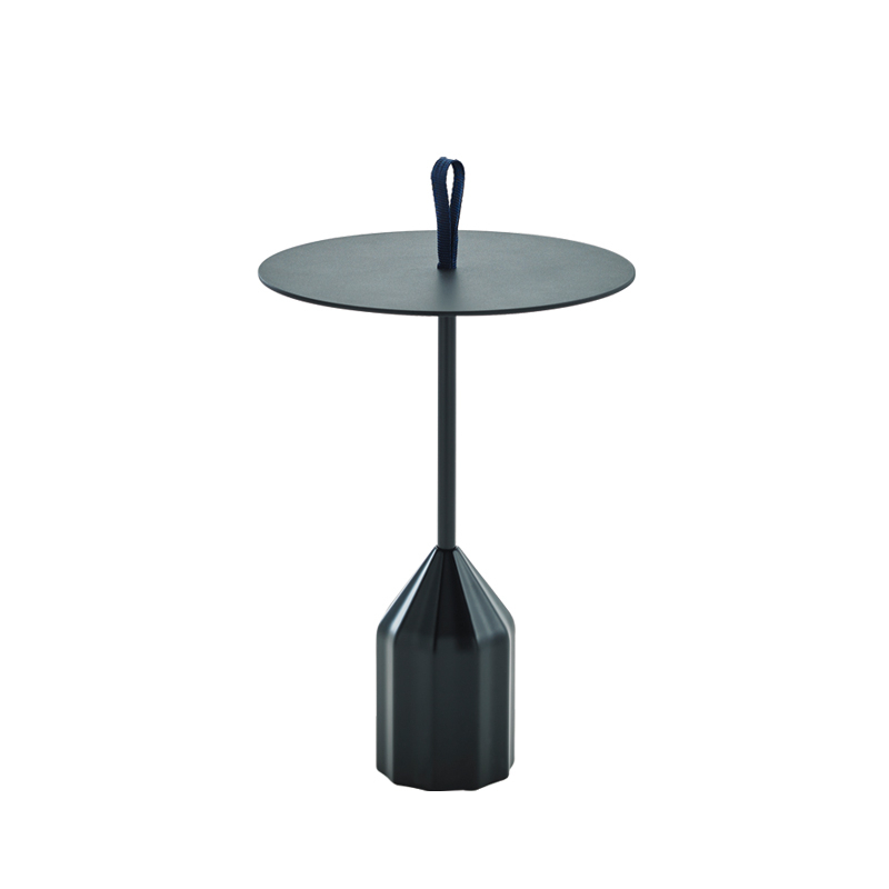 Table d'appoint guéridon BURIN MINI avec poignée Noir VICCARBE