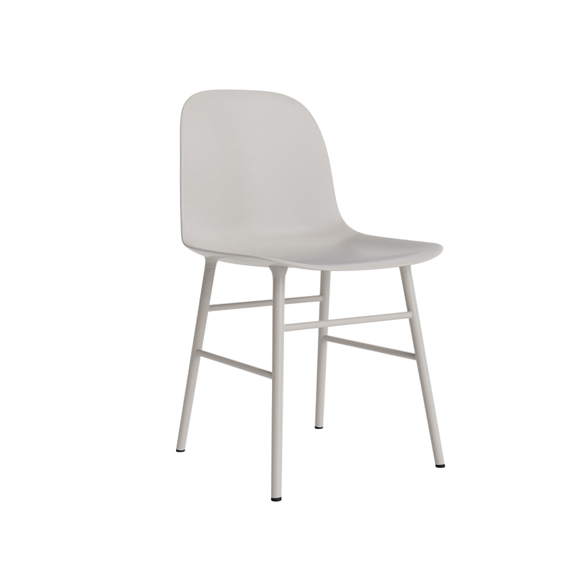 Chaise FORM CHAIR piètement acier Gris chaud Normann Copenhagen