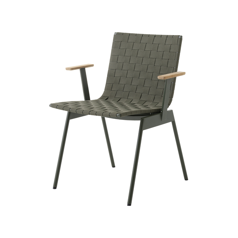 Chaise extérieur Chaise VILLE AV34 avec accoudoirs Vert bronze AND TRADITION