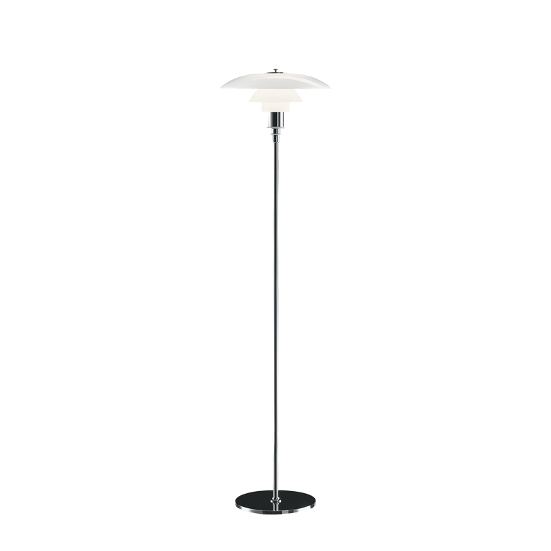 Lampadaire PH 3 ½/2 ½  Chromé haute brillance LOUIS POULSEN