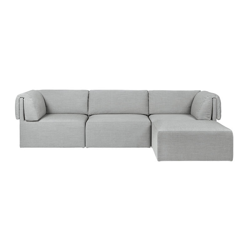 Canapé WONDER 3 places avec chaise longue Remix 123 GUBI