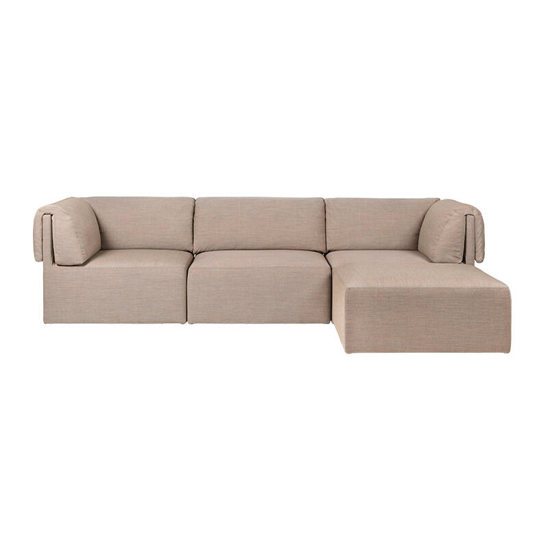 Canapé WONDER 3 places avec chaise longue Remix 242 GUBI