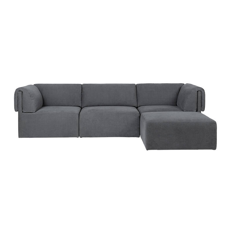 Canapé WONDER 3 places avec chaise longue Hot Madison 096 GUBI