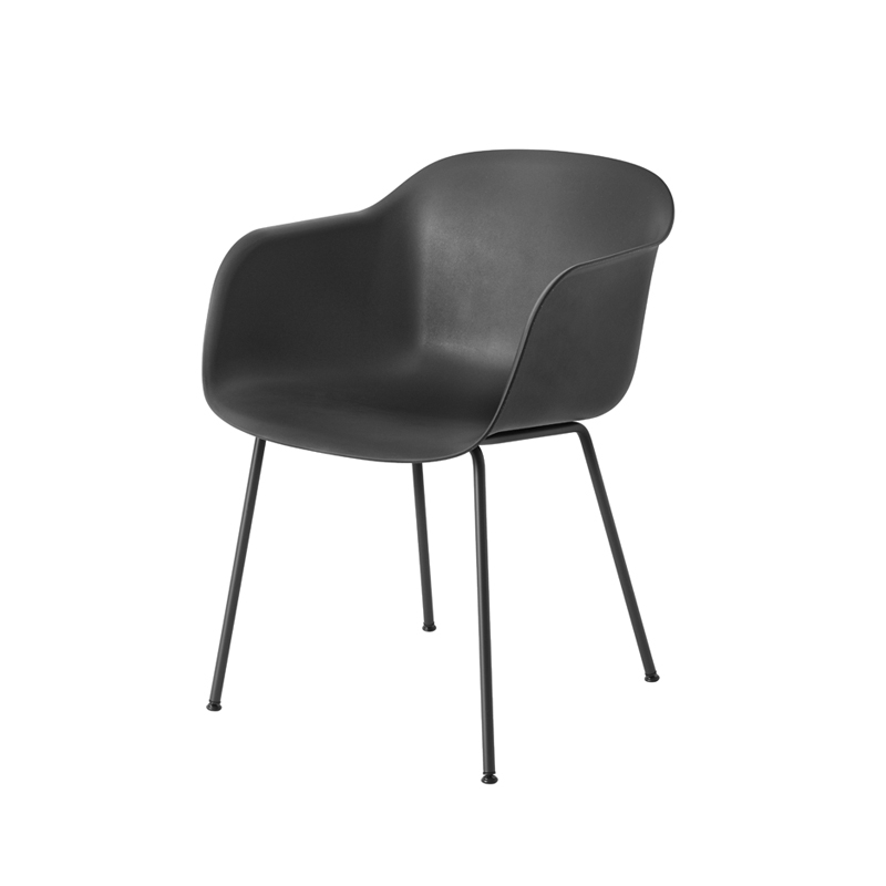 Chaise FIBER ARMCHAIR 4 pieds acier Noir MUUTO