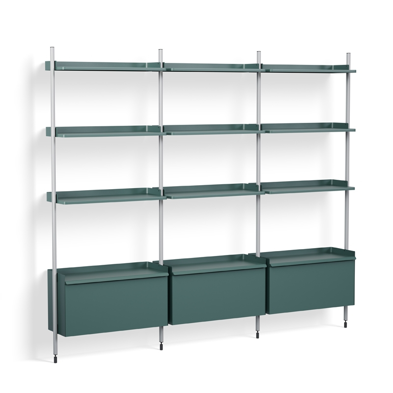 Etagère PIER SYSTEM 133 Bleu/ aluminium HAY