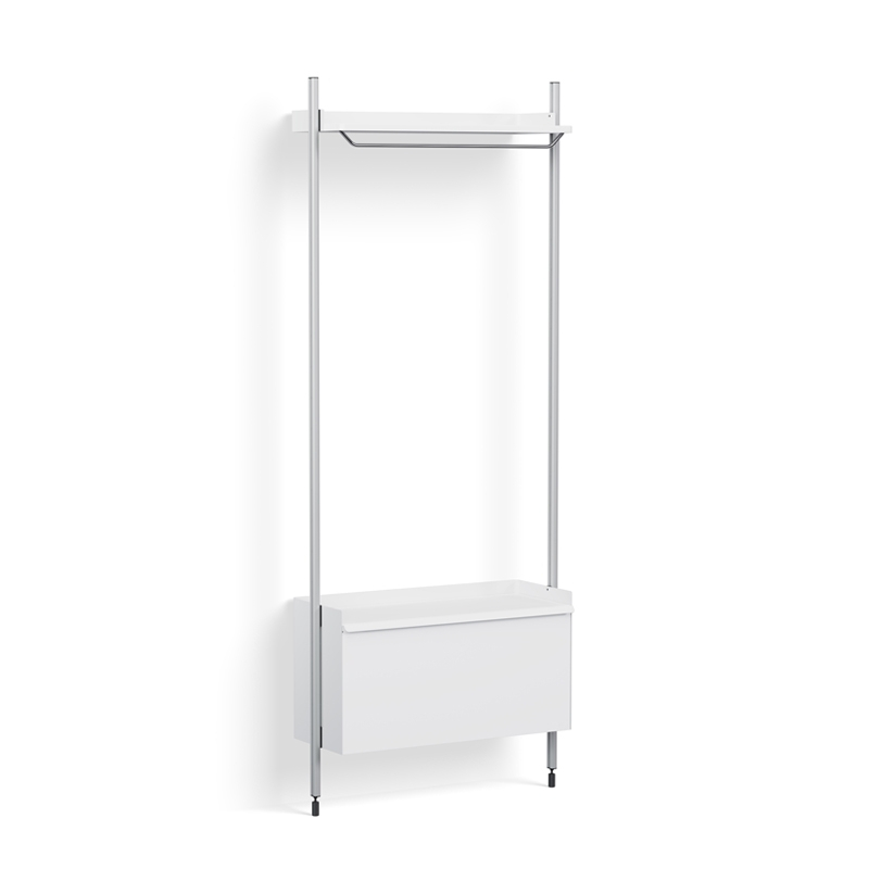 Meuble de rangement PIER SYSTEM 1001 Blanc/ aluminium HAY
