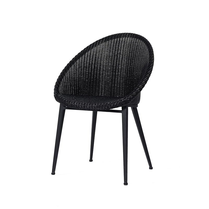 Chaise JACK Base acier Noir VINCENT SHEPPARD