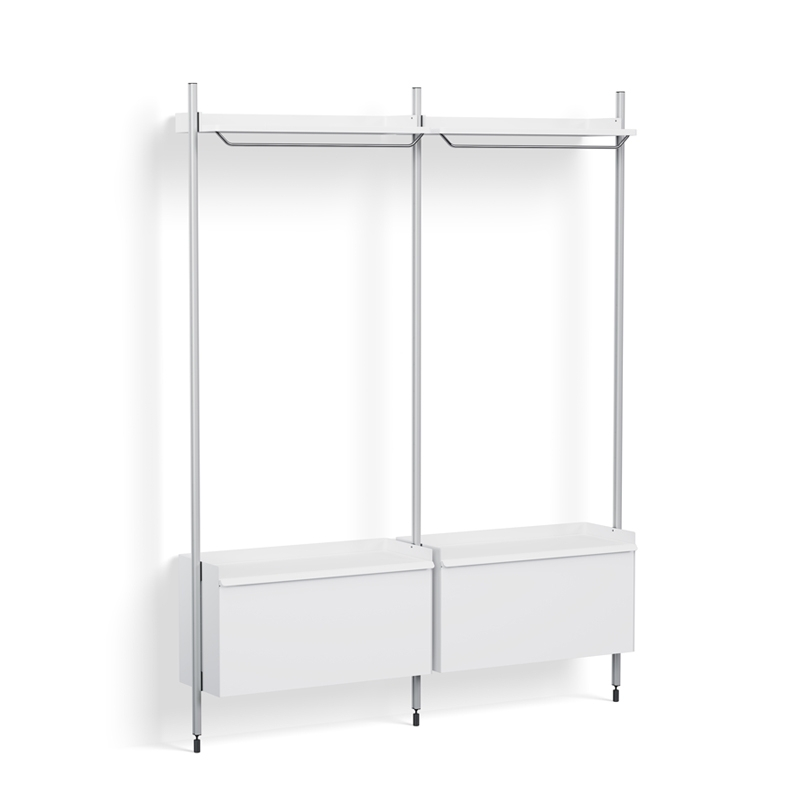 Meuble de rangement PIER SYSTEM 1002 Blanc/ aluminium HAY