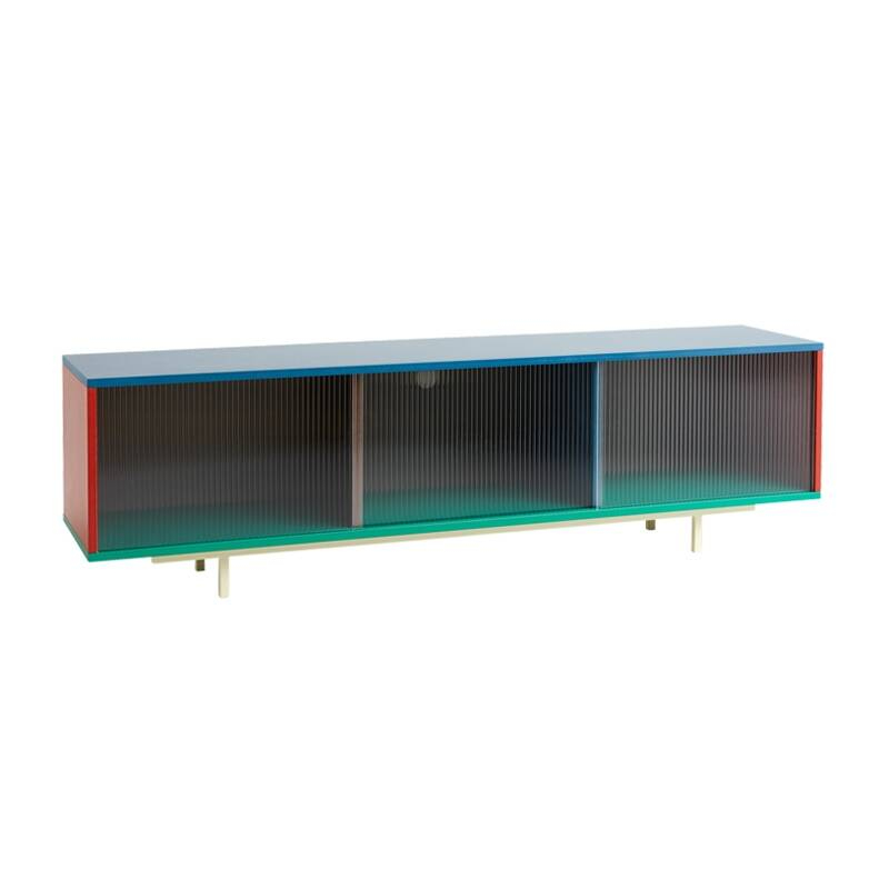 Meuble de rangement COLOUR CABINET L avec portes vitrées Multicolore  HAY