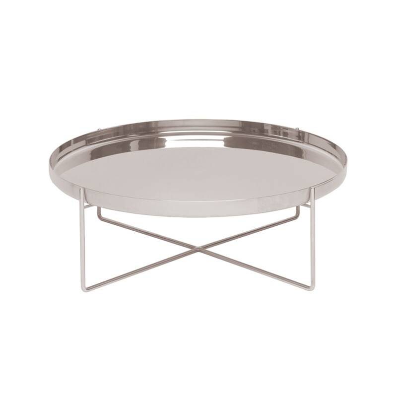Table basse CM05 HABIBI Ø 57 x H 30 Inox E15