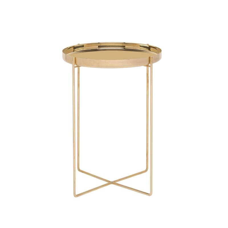 Table d'appoint guéridon CM05 HABIBI Ø 37 x H 47 Laiton E15