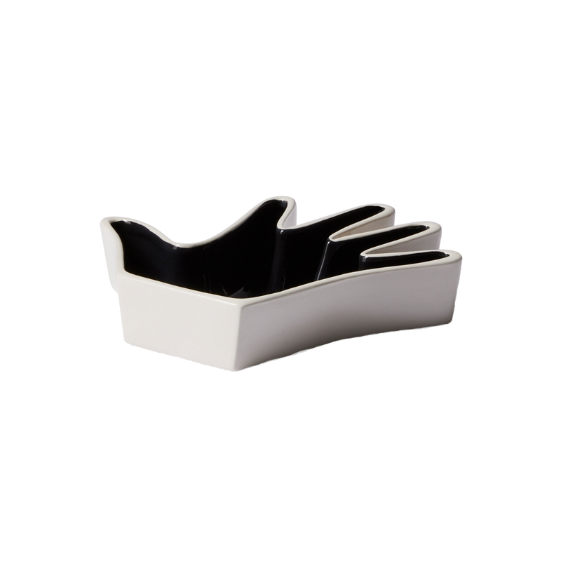 Petit rangement Vide-poche IMPRONTA MANO Noir et blanc CASSINA