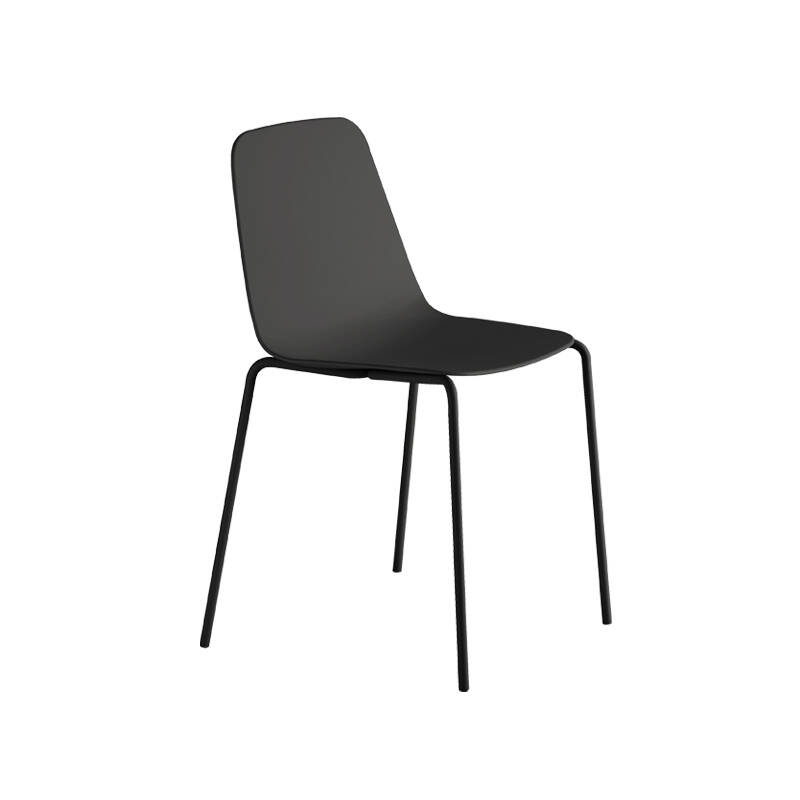 Chaise MAARTEN PLASTIC 4 pieds Noir VICCARBE