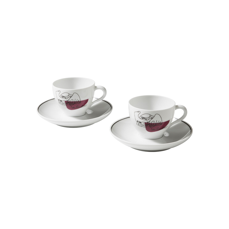 Café & Thé Service à café pour 2 PRUNIER Blanc CASSINA