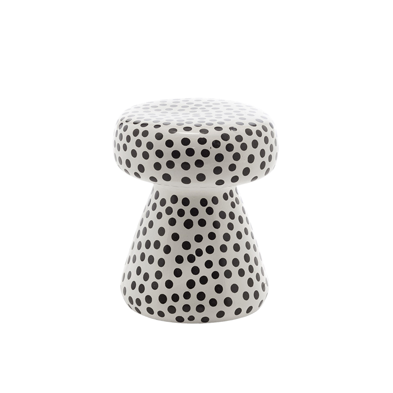 Table basse extérieur Guéridon INOUT 44 Pois noirs GERVASONI