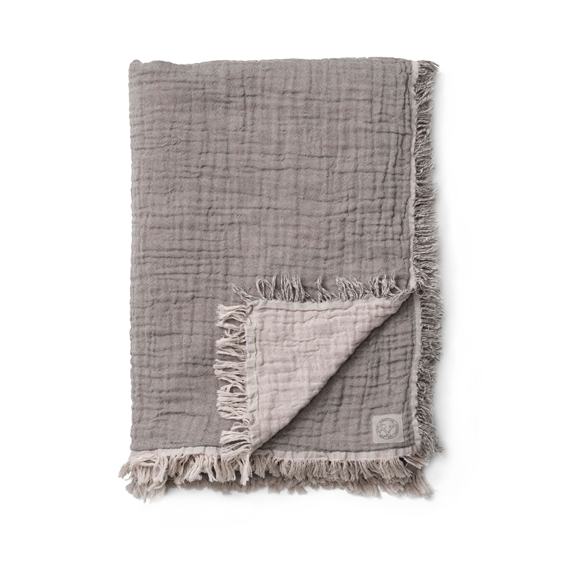 Plaid Plaid COTTON THROW SC32 Nuage & Ardoise AND TRADITION