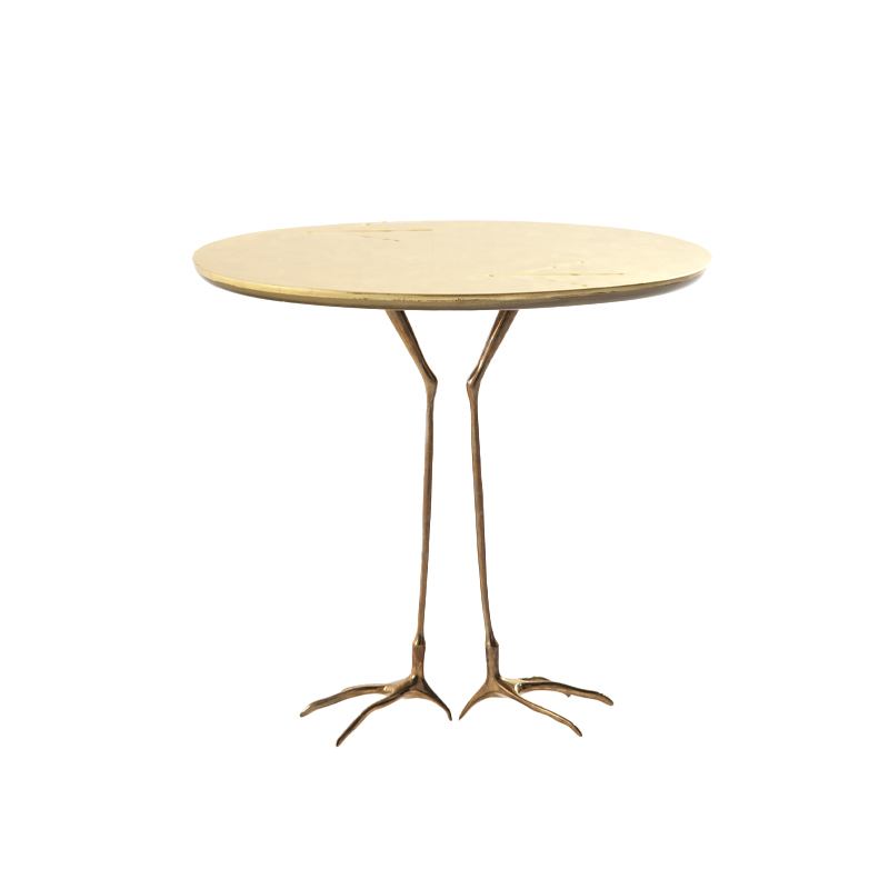 Table d'appoint guéridon TRACCIA Or jaune CASSINA