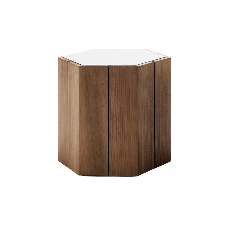 Table basse extérieur Table d'appoint HEXAGON Lin TRIBU