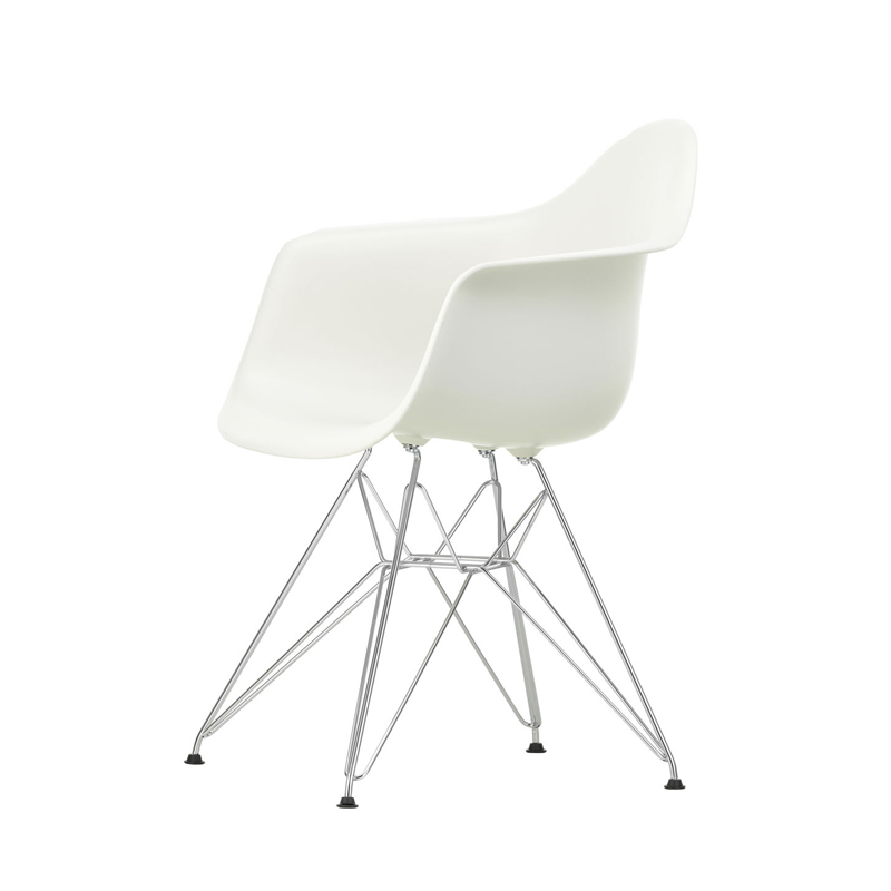 Chaise EAMES PLASTIC ARMCHAIR DAR pieds Tour Eiffel Blanc VITRA