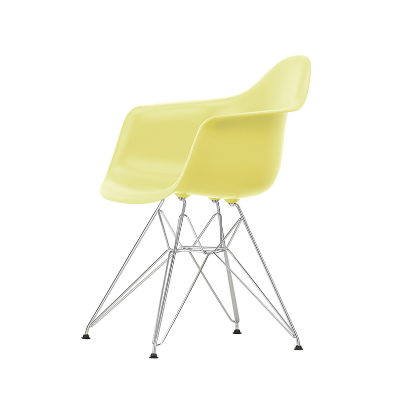 Chaise EAMES PLASTIC ARMCHAIR DAR pieds Tour Eiffel Citron RE VITRA