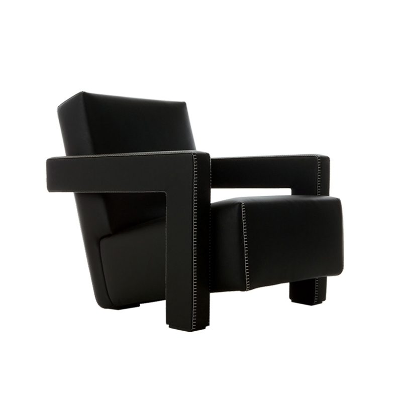 Fauteuil 637 UTRECHT cuir Noir CASSINA