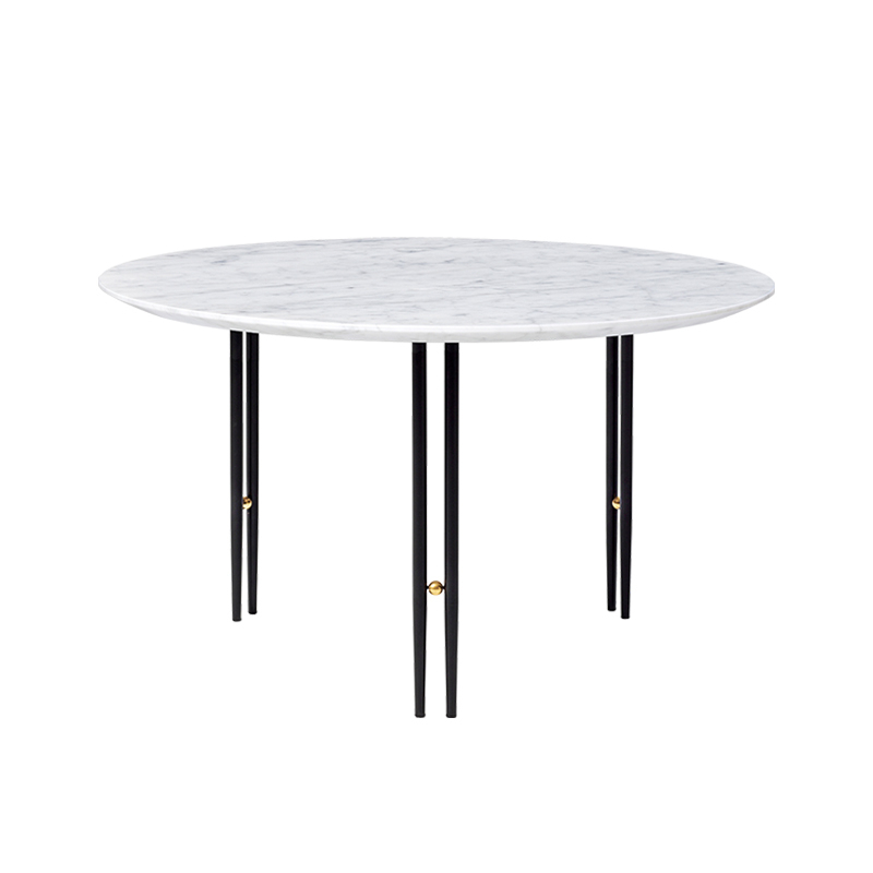 Table basse IOI Ø 70 Marbre Carrara blanc GUBI