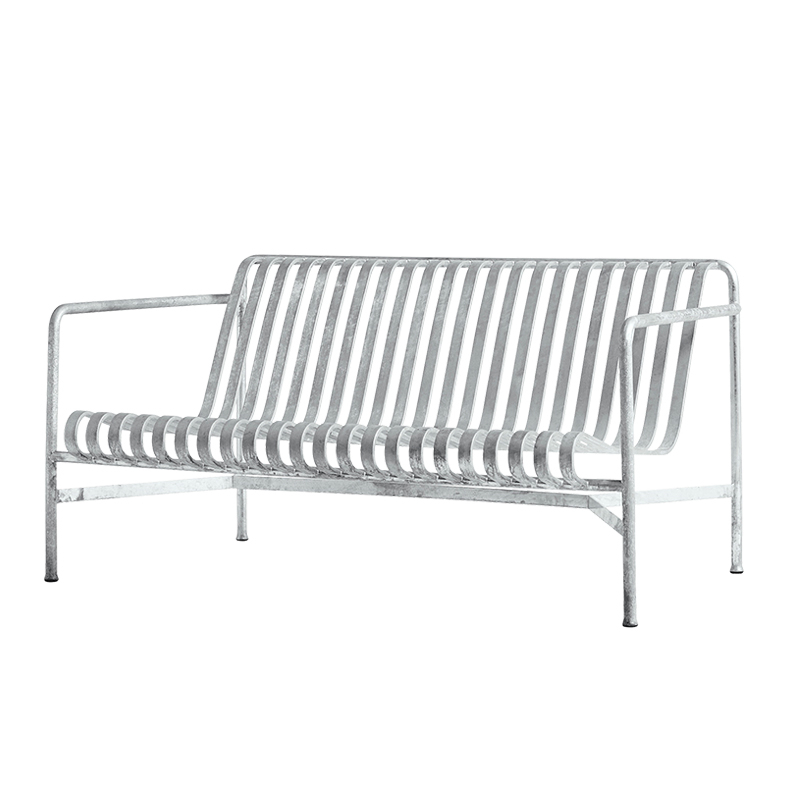 Banc PALISSADE LOUNGE L139 Galvanisé HAY