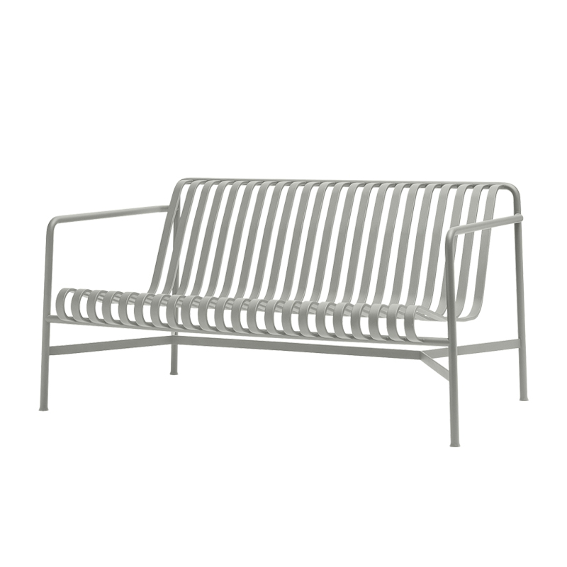 Banc PALISSADE LOUNGE L139 Gris clair HAY