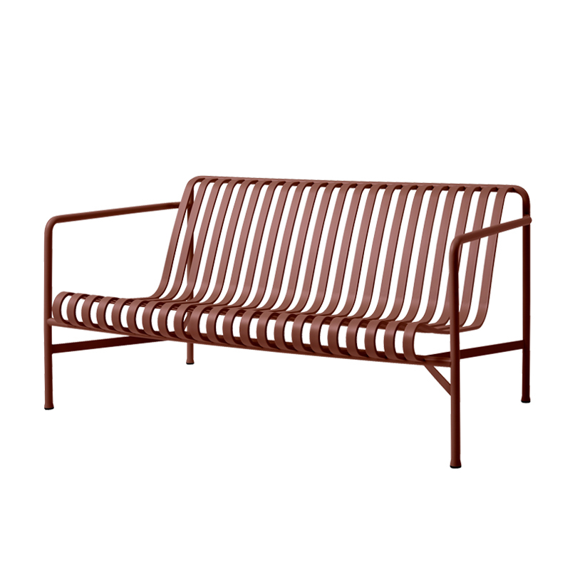 Banc PALISSADE LOUNGE L139 Rouge fer HAY