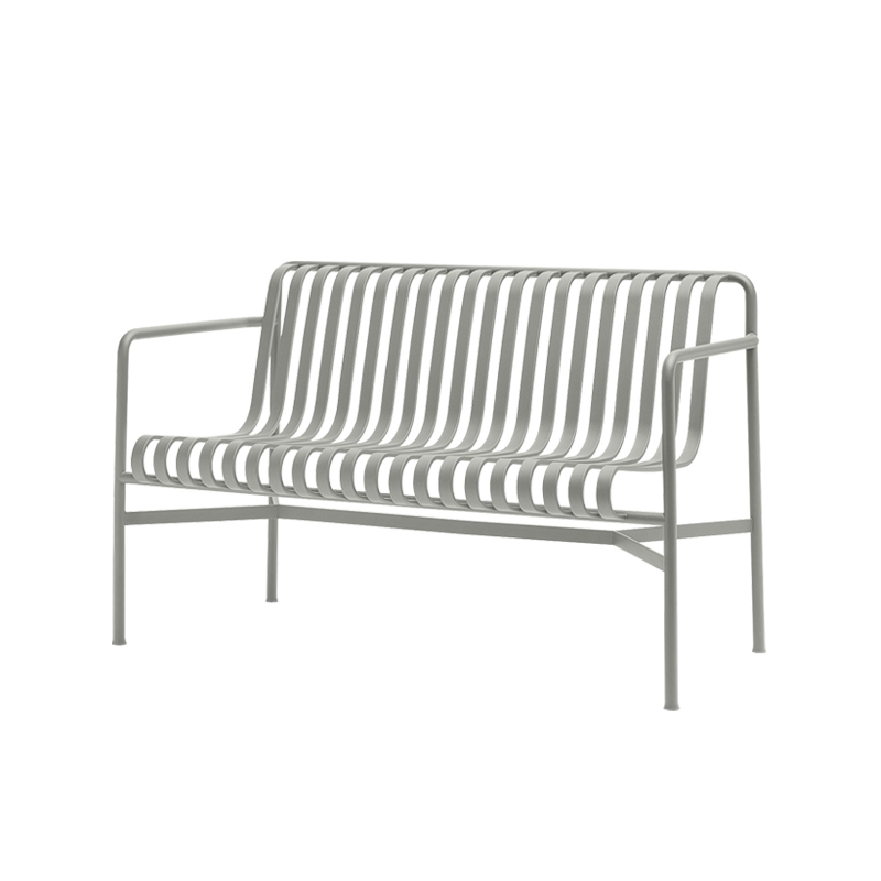 Banc extérieur PALISSADE L128 Gris clair HAY