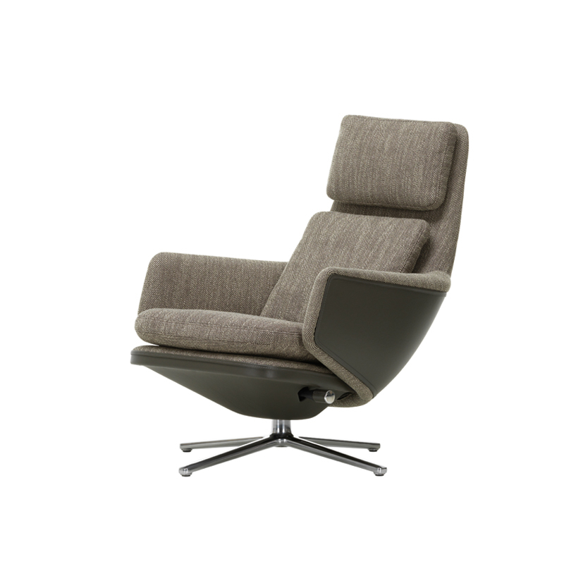 Fauteuil GRAND RELAX Tissu Poivre mélange 10/ gris ombra 61 VITRA