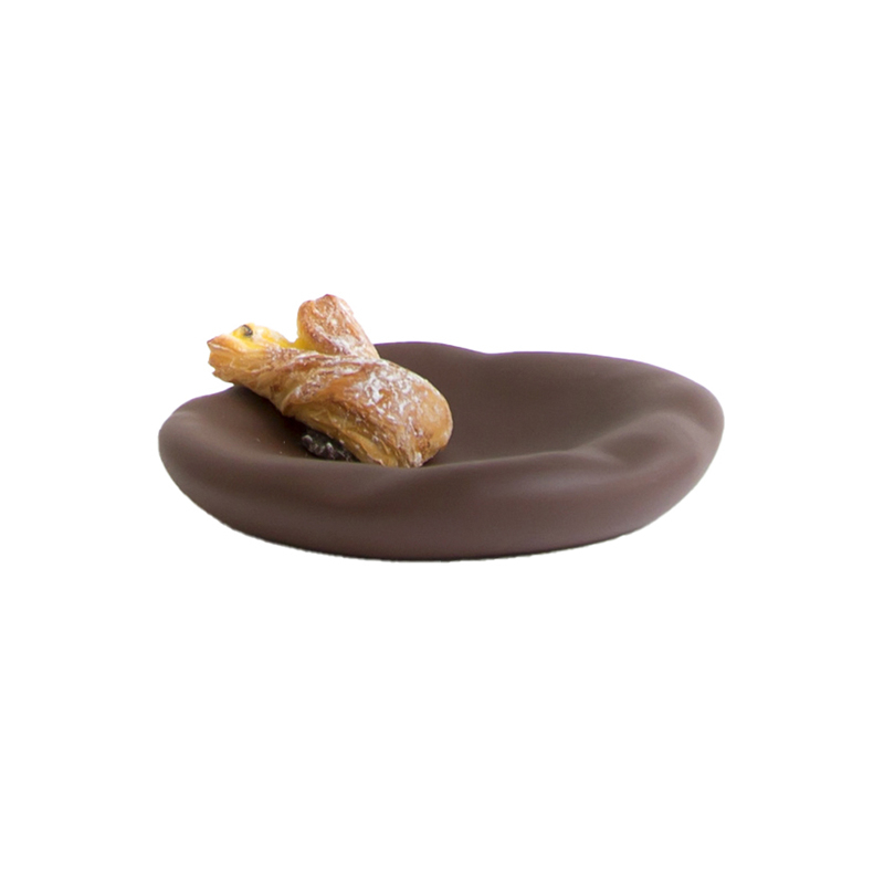 Centre de table & corbeille Coupe CANOVA Small Chocolat MOUSTACHE