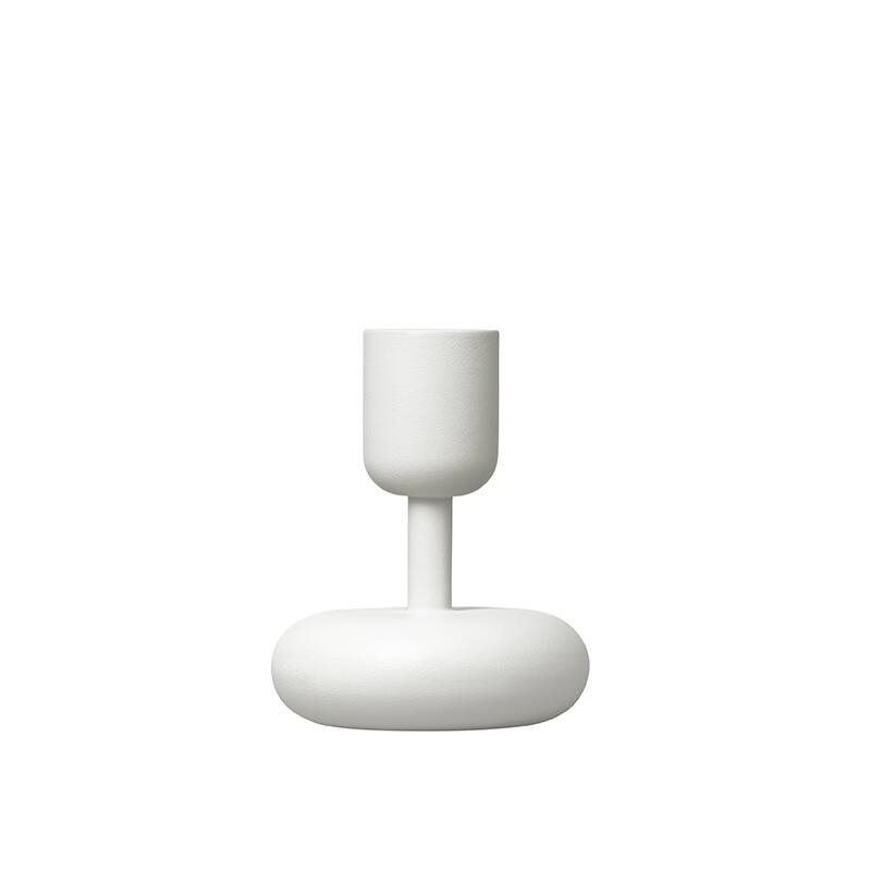 Photophore, bougeoir et bougie Bougeoir NAPPULA H 10 Blanc IITTALA