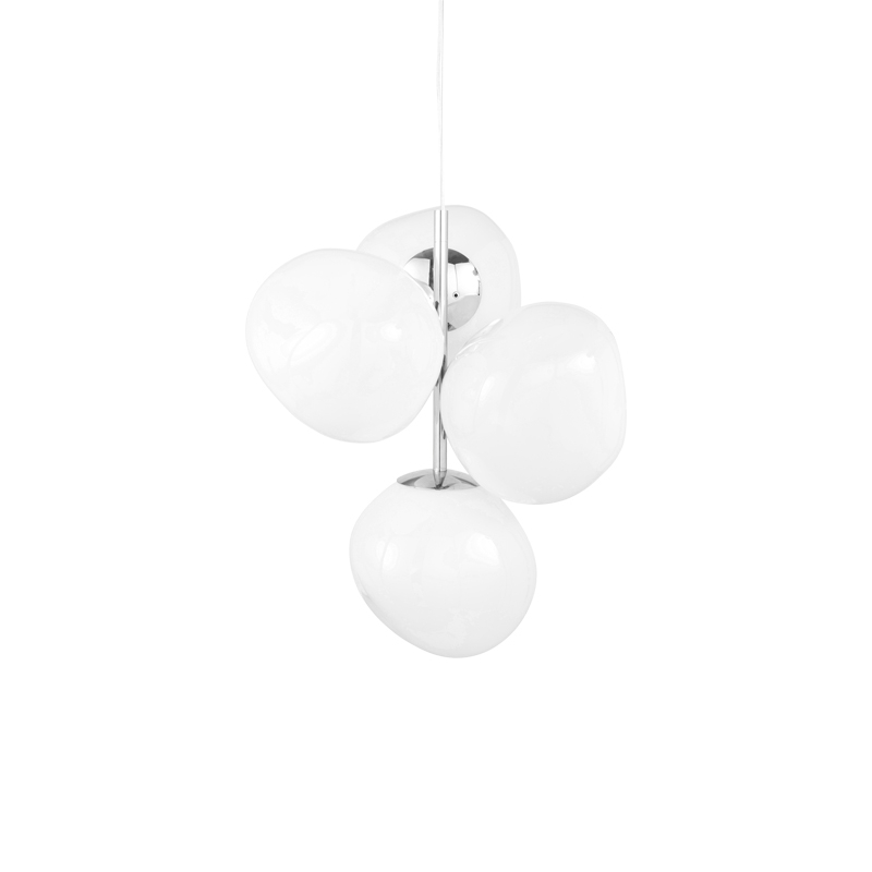 Suspension MELT MINI CHANDELIER Opalin/ chrome TOM DIXON