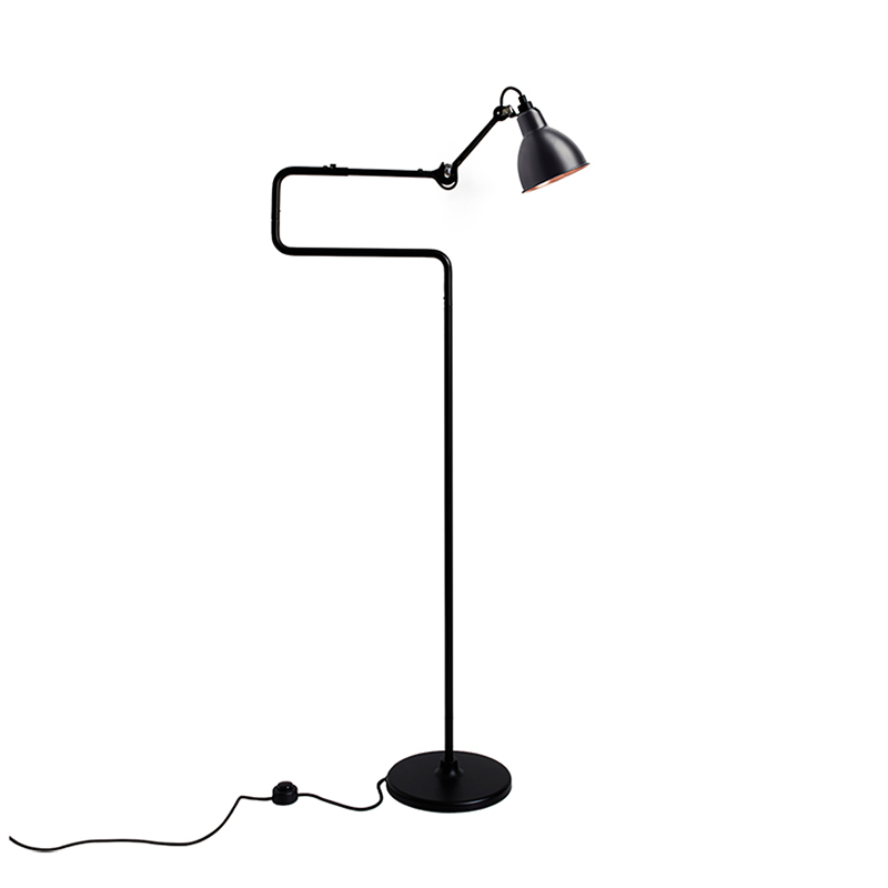 Lampadaire GRAS N°411 Noir/ intérieur cuivre DCW EDITIONS