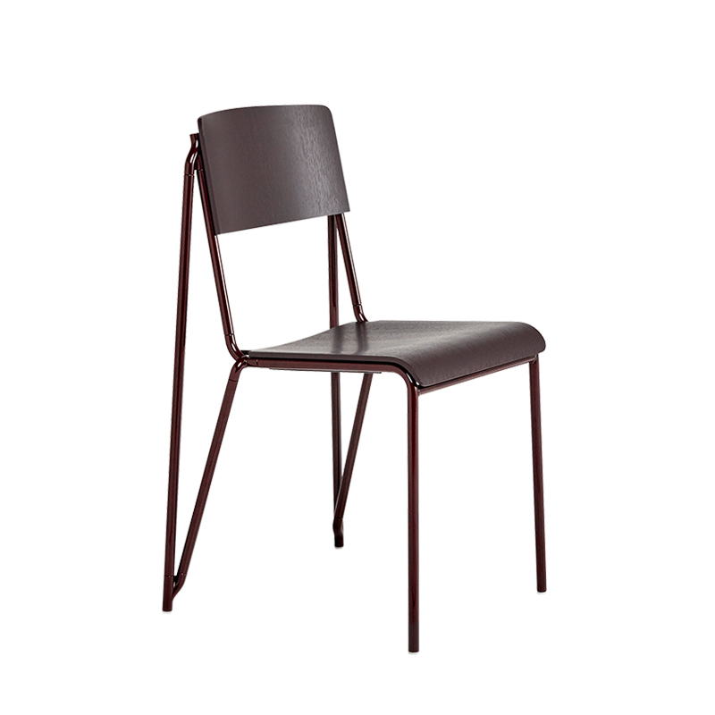 Chaise PETIT STANDARD Bordeaux foncé/ pieds bordeaux foncé HAY