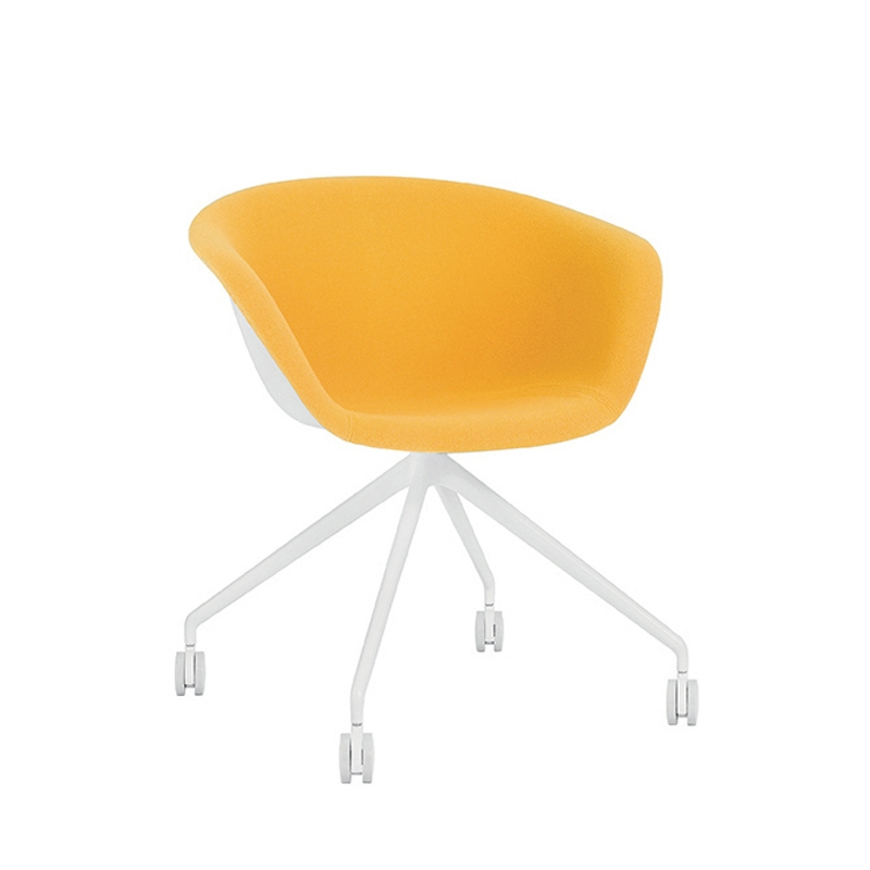 Chaise DUNA 4 pieds roulettes Jaune 426 ARPER