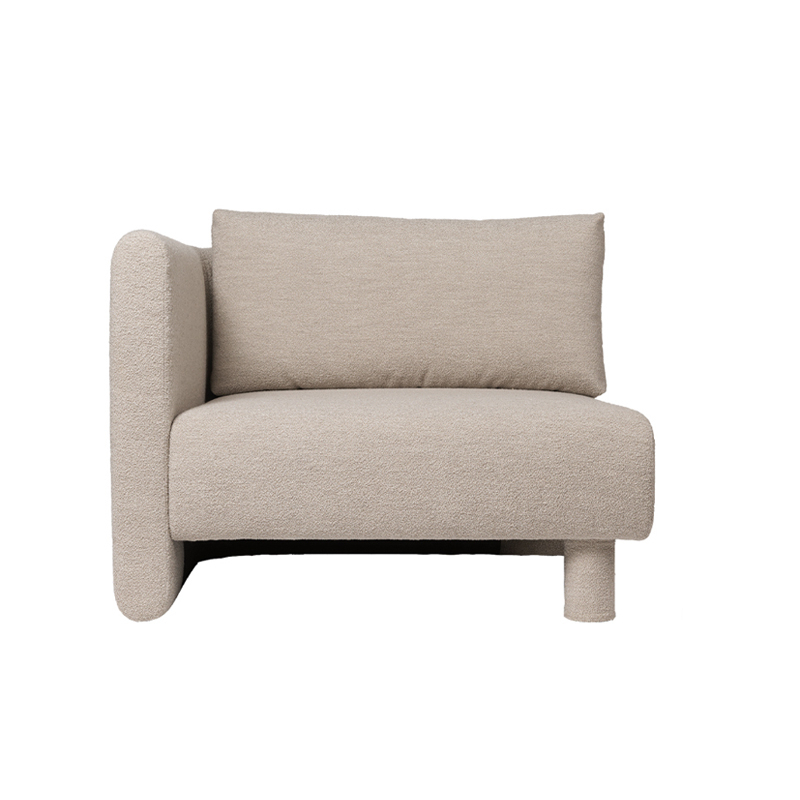 Canapé DASE accoudoir gauche Soft Bouclé Naturel FERM LIVING