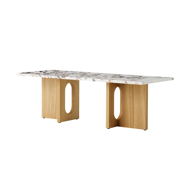 Table basse ANDROGYNE bois & pierre Marbre Calacatta Viola/ chêne AUDO COPENHAGEN