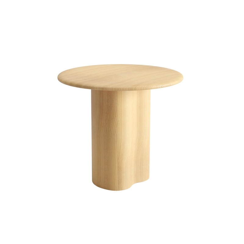 Table d'appoint guéridon GHIA Ø 50 pied central Chêne ARPER