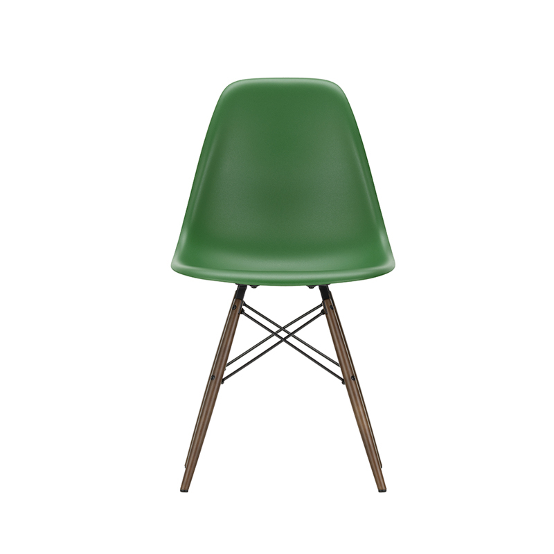 Chaise EAMES PLASTIC CHAIR DSW érable foncé Vert émeraude RE VITRA