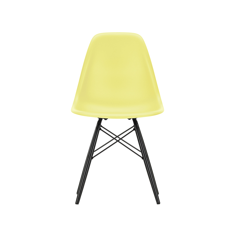 Chaise EAMES PLASTIC CHAIR DSW érable noir Citron RE VITRA