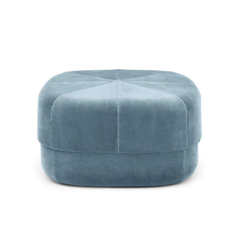 Pouf CIRCUS Large Velours bleu clair Normann Copenhagen