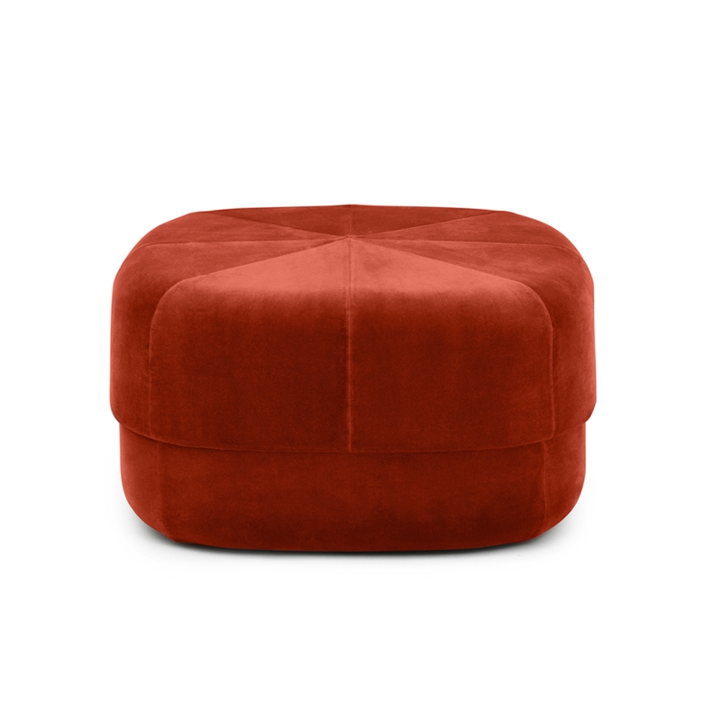 Pouf CIRCUS Large Velours rouille Normann Copenhagen