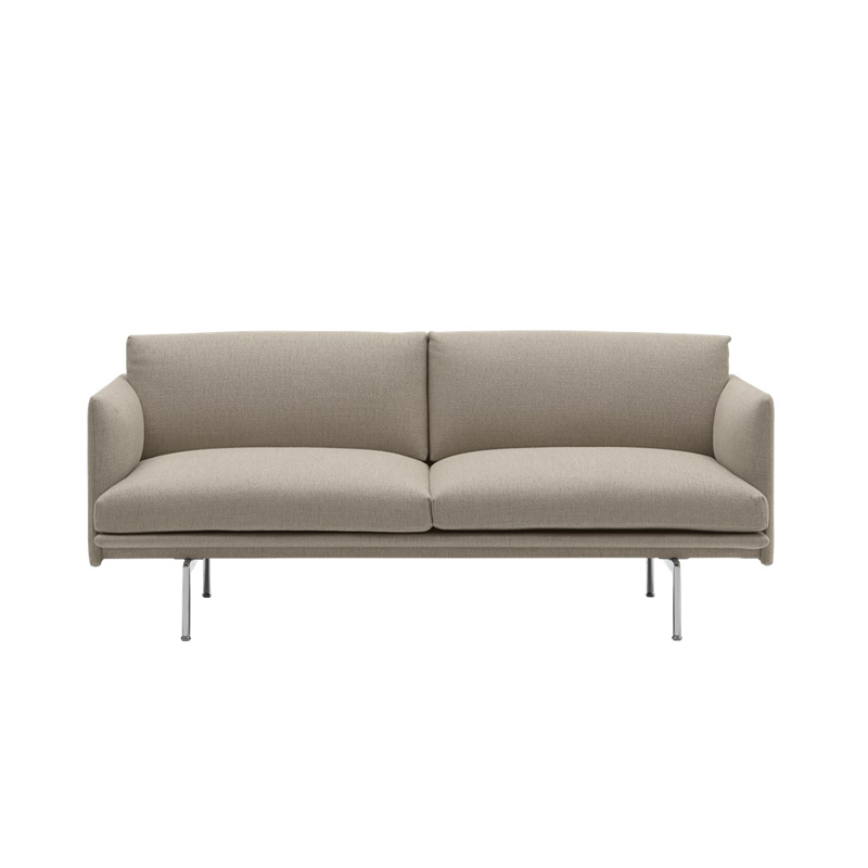 Canapé OUTLINE 2 places Tissu Ecriture 240/ aluminium MUUTO