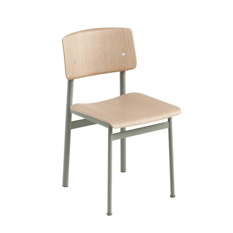 Chaise LOFT CHAIR Vert cendré / chêne MUUTO