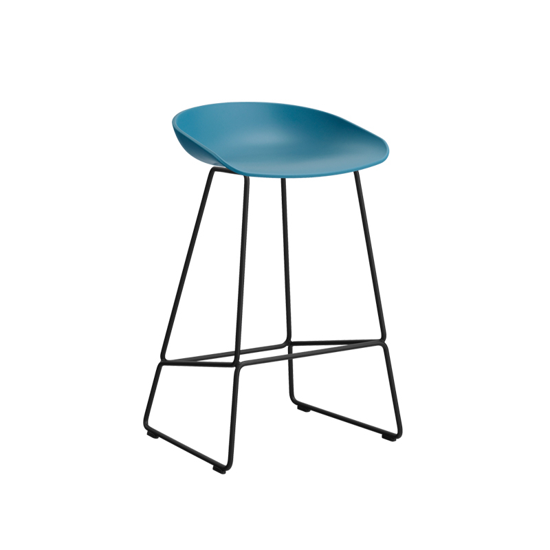 Tabouret haut ABOUT A STOOL AAS 38 H65 Azure blue HAY