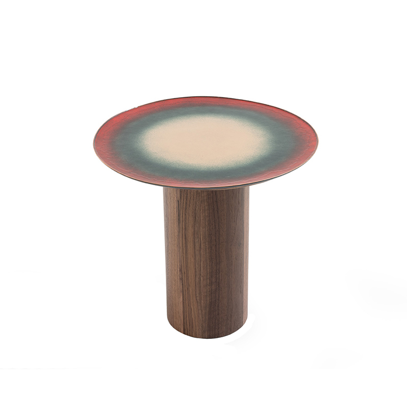 Table d'appoint guéridon MANGIAFUOCO Jupiter/ noyer MOROSO