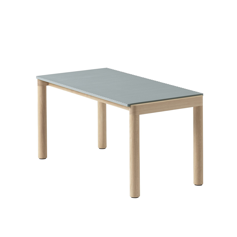 Table basse COUPLE 40x84 Bleu clair / Chêne MUUTO
