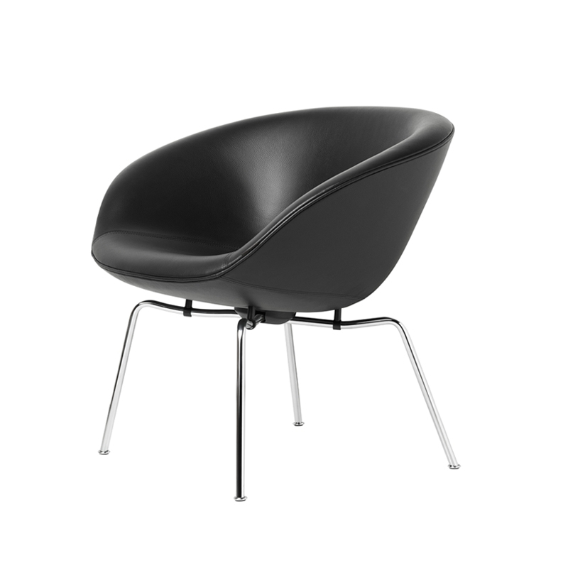 Fauteuil POT Cuir Noir FRITZ HANSEN